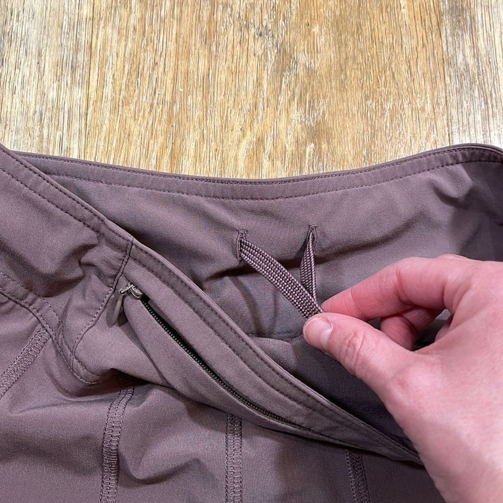 Athleta Skort Women's 2 Purple Brown Pocket Drawstring Athletic Performance - Picture 9 of 16